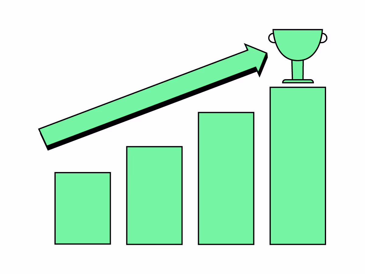 A visual representation of business growth.